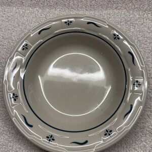 Longaberger Pottery Woven Traditions Green Soup Pasta Cereal Salad Bowl